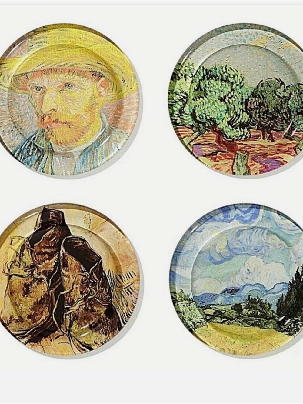 THE MET Vincent van Gogh Art Ceramic Salad Plate Set - Multicolor